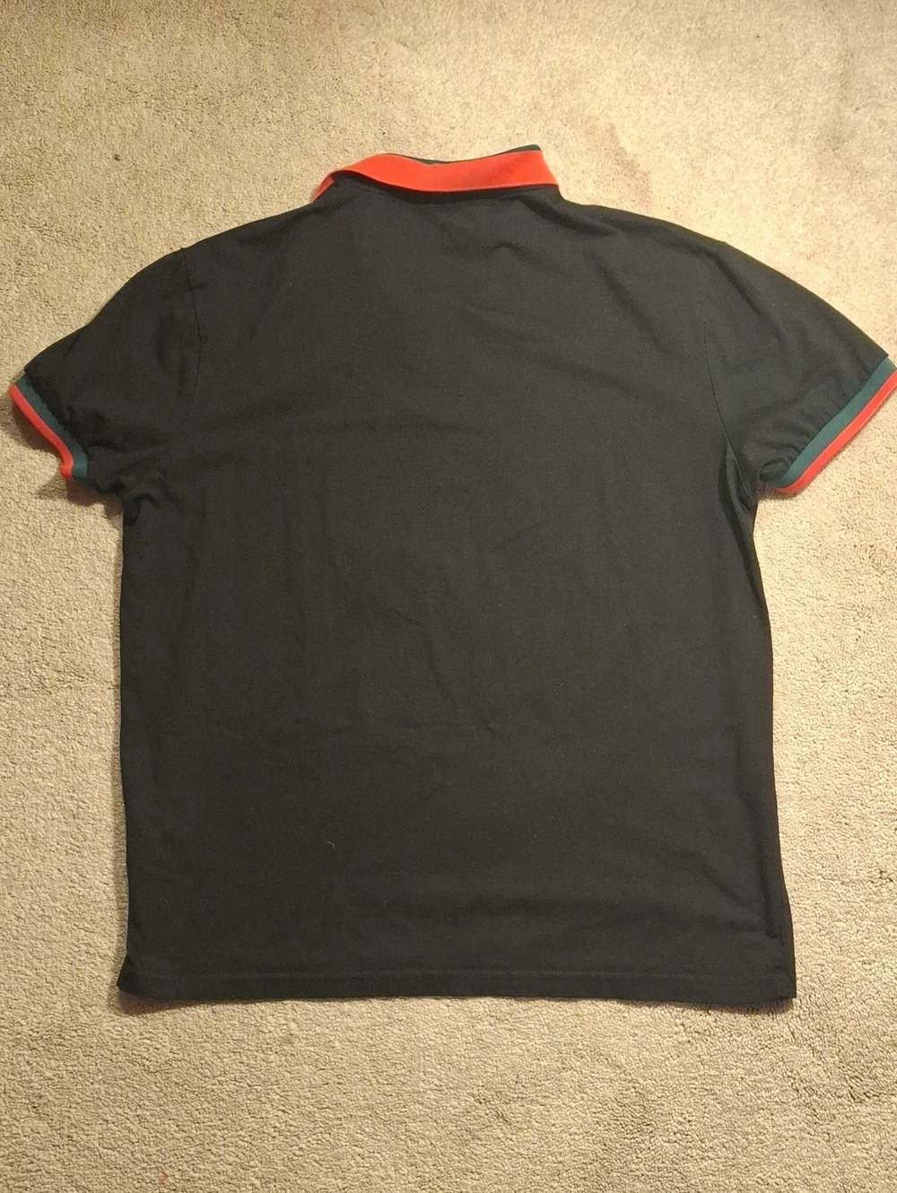 Gucci Black Polo with Red and Green Trim